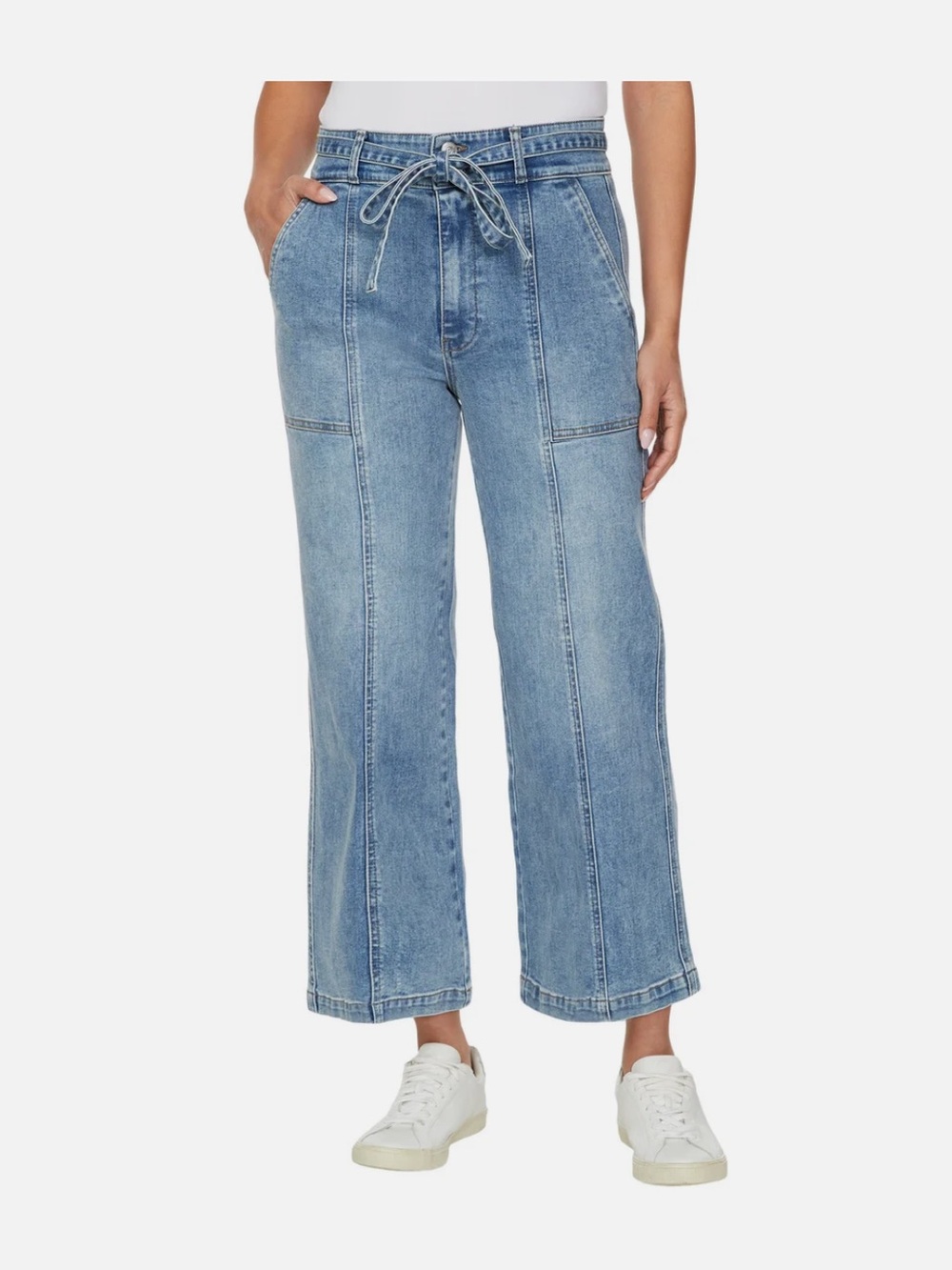 Hudson Women’s Wide Leg Belted Jean, Blue size